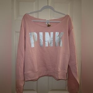 VS PINK scoopneck pull over crop